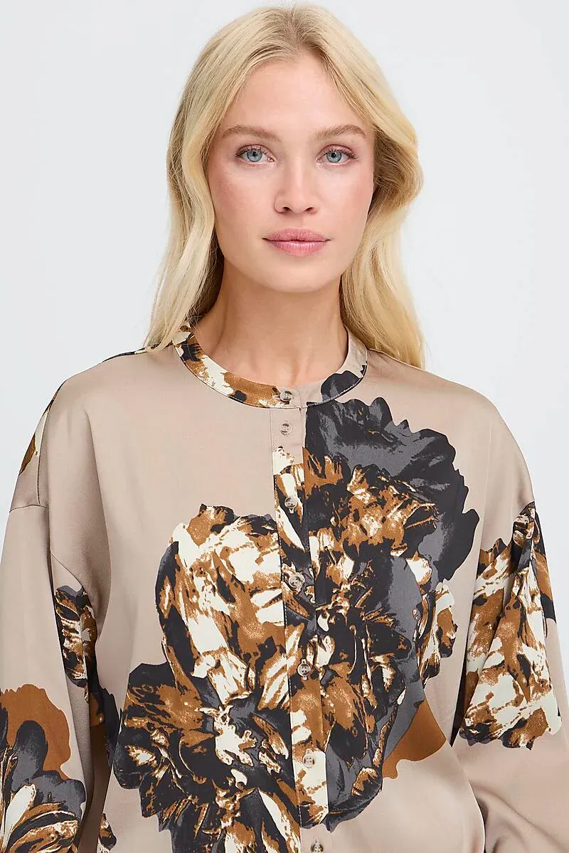 B.YOUNG - Jannike Bow Shirt String Mega Flower