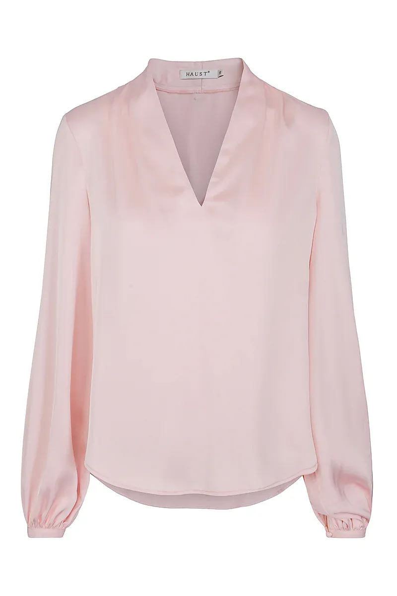 HAUST - Classic V-neck Blouse Rose