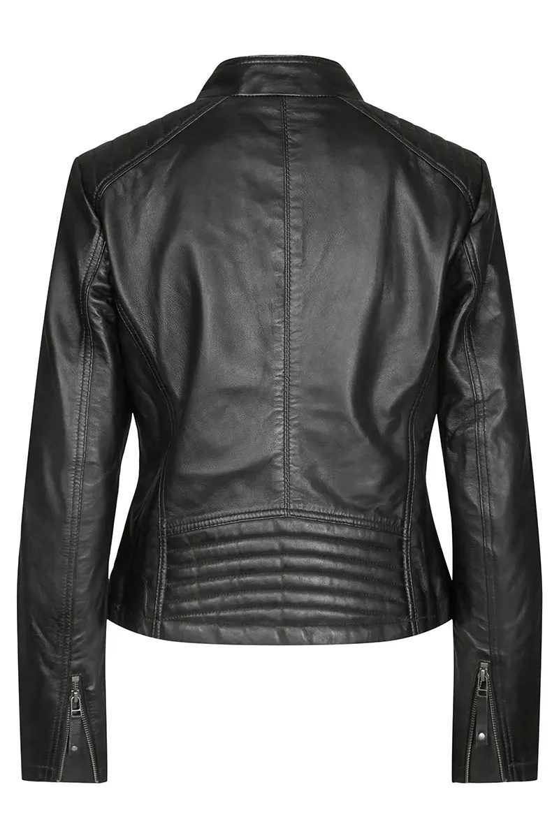 HAUST - Biker Leather Jacket Black