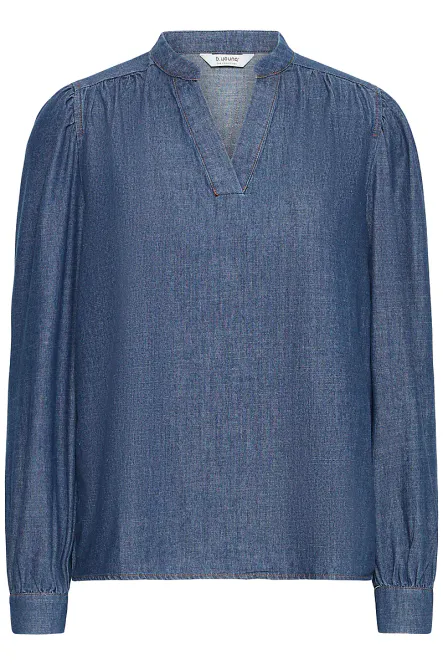 Hovedbilde B.YOUNG - Kanti Vneck Blouse Mid Blue Denim