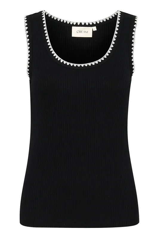 CREAM - Ribba Top Pitch Black