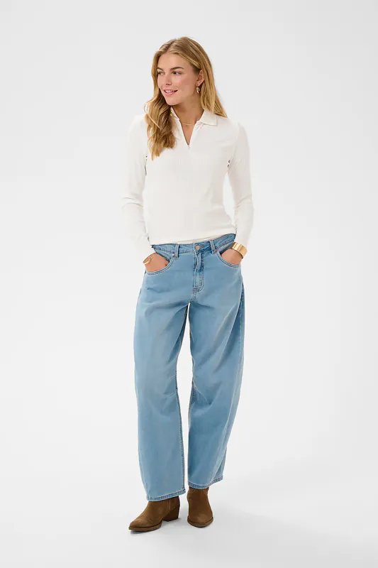 CREAM - Bahren Ankle  Balloon Jeans Bain Light Blue Denim