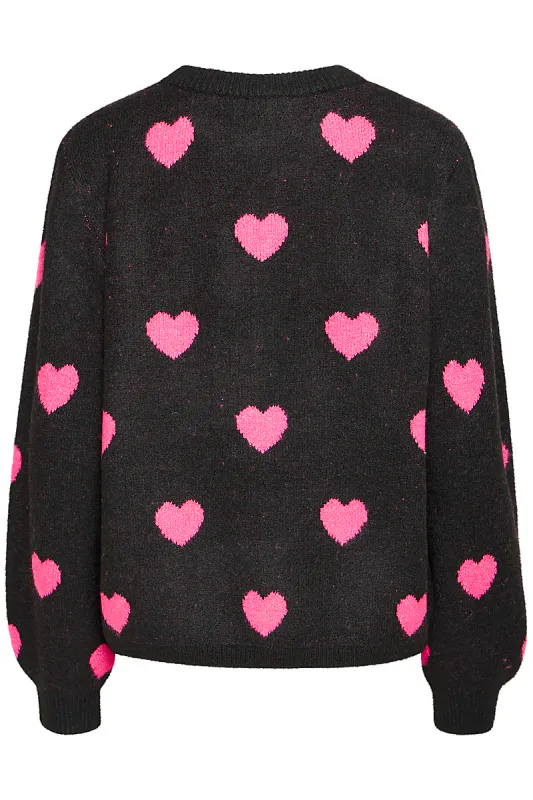 B YOUNG - Genser Minya Heart Chateau Rose Mix