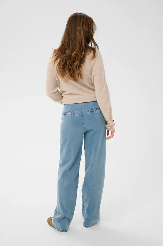 CREAM - Visti Straight Leg Pant Cleveland Light Blue Denim