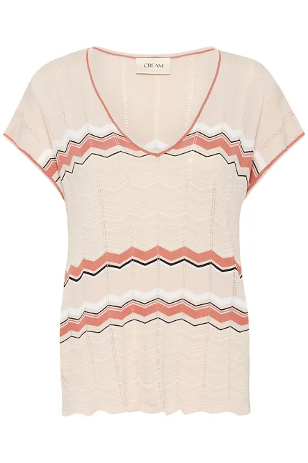 Hovedbilde CREAM - Tommin Knit Blouse Bruchetta Zigzag