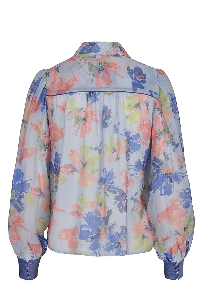 HAUST - Denim Detailed Shirt Flower