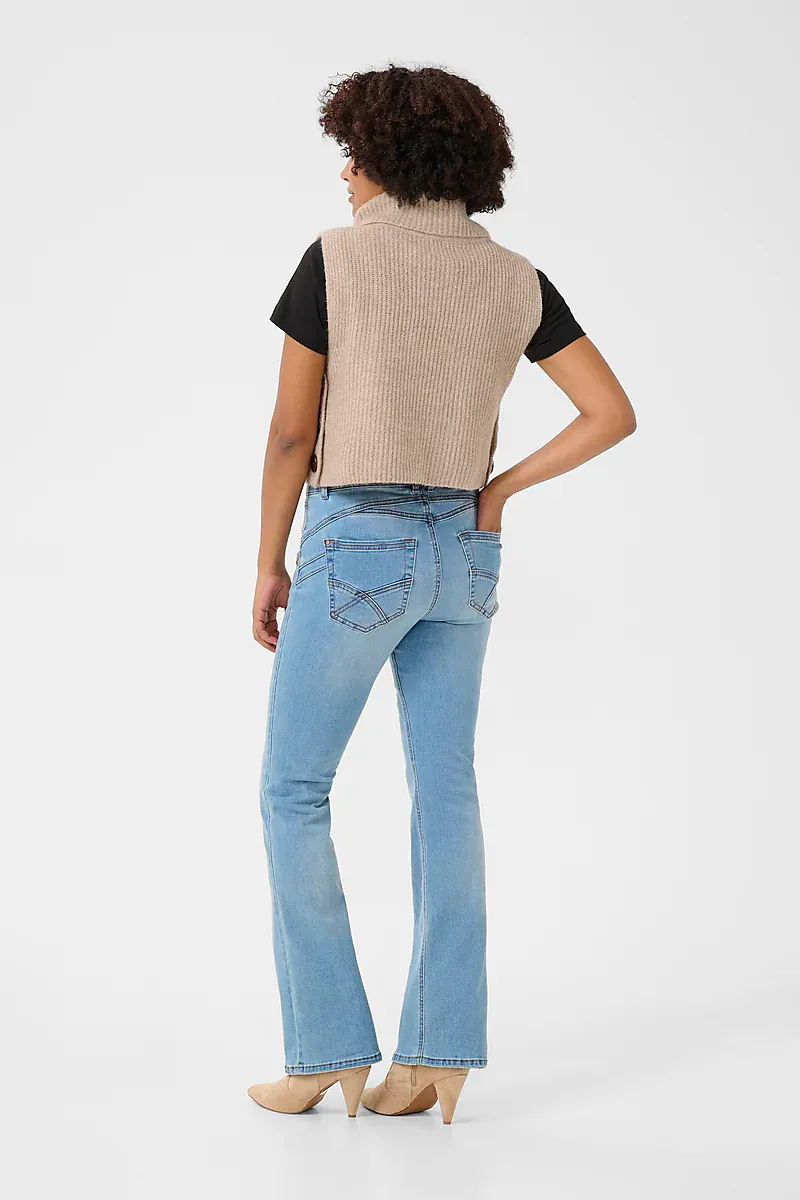 CREAM - Starfi Short Knit Slipover Oat Melange