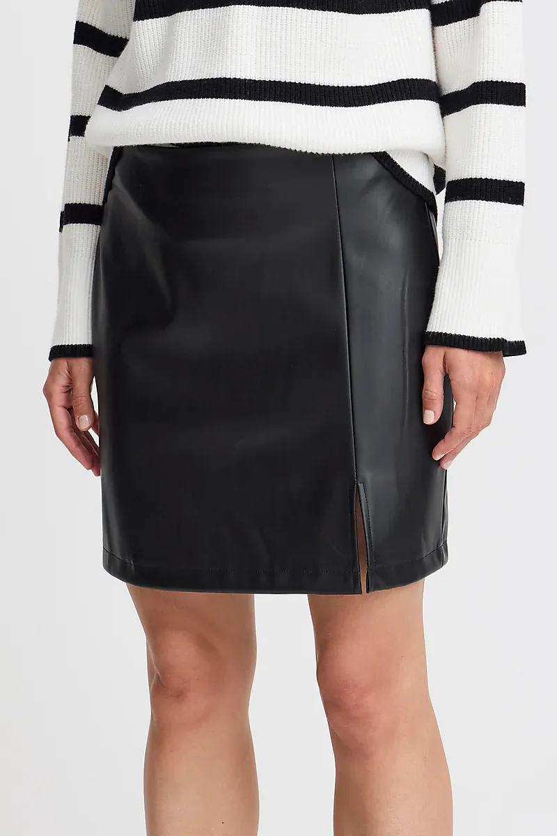 B YOUNG - Skjørt Denma PU Black