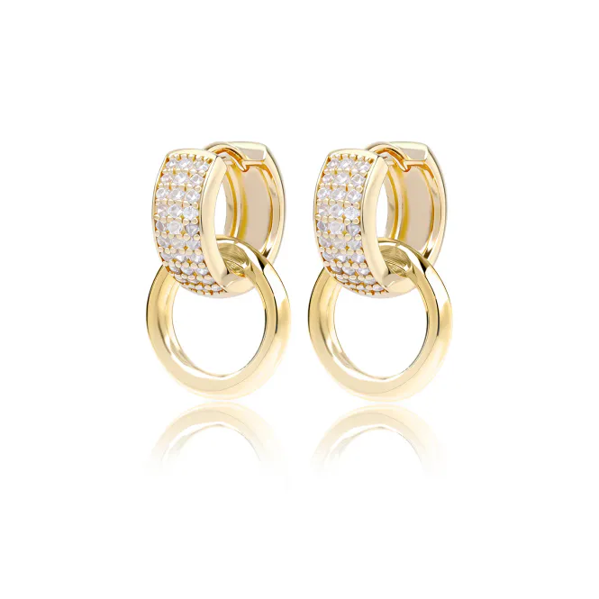 Hovedbilde NORA NORWAY - Althea Drop Ear Gold Silver