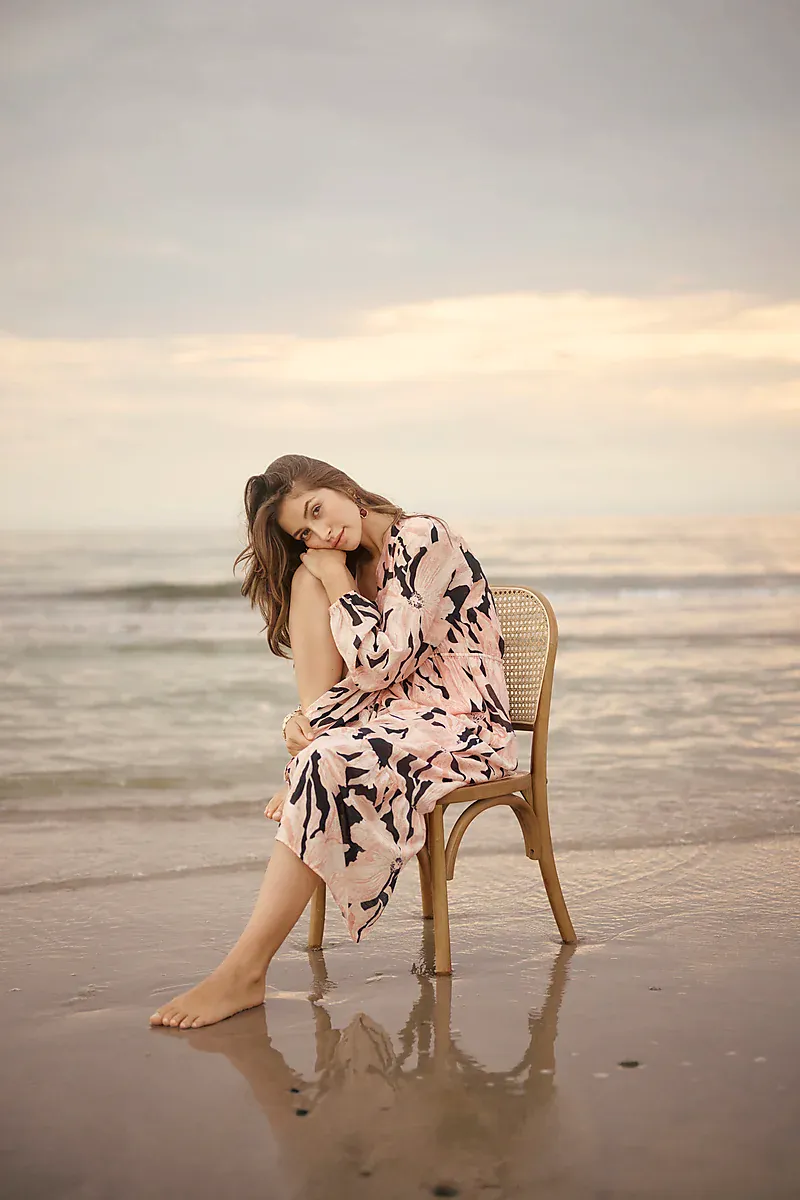 CREAM - Reese Langkjole Rose Dust Flower